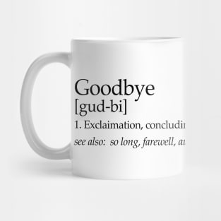 Sound of Music Goodbye Dictionary Entry Mug